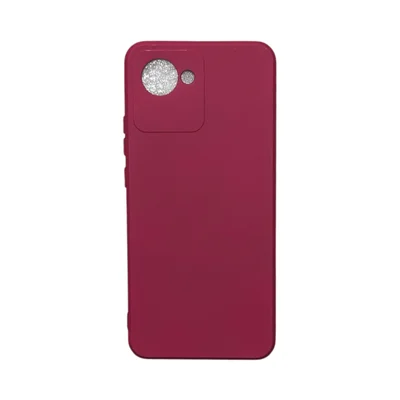 Capa Realme C30 Silicone Aveludada Protege Câmera Colorida Capinha Anti Impacto Realme C30:bordo