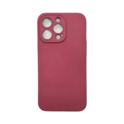 Capa Iphone 13 Pro Max Silicone Aveludada Protege Câmera Colorida Capinha Anti Impacto Cor:vinho