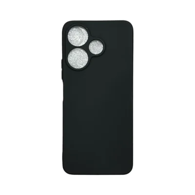 Capa Xiaomi Redmi 13 4g Silicone Aveludada Protege Câmera Colorida Capinha Anti Impacto Redmi 13 4g:preto
