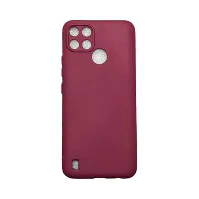 Capa Realme C21y / C25y Silicone Aveludada Protege Câmera Colorida Capinha Anti Impacto C21y / C25y:vinho