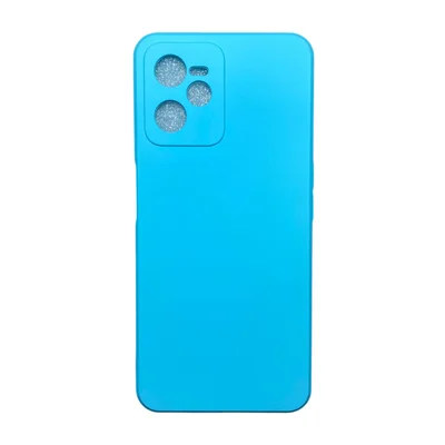 Capa Realme C35 Silicone Aveludada Protege Câmera Colorida Capinha Anti Impacto Realme C35:turquesa