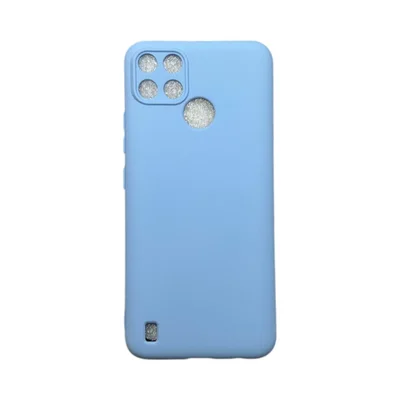 Capa Realme C21y / C25y Silicone Aveludada Protege Câmera Colorida Capinha Anti Impacto C21y / C25y:azul Bebê