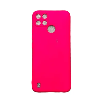 Capa Realme C21y / C25y Silicone Aveludada Protege Câmera Colorida Capinha Anti Impacto C21y / C25y:pink