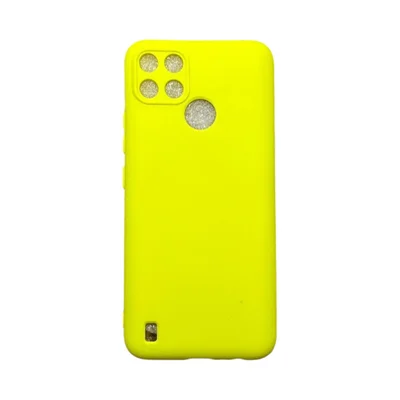 Capa Realme C21y / C25y Silicone Aveludada Protege Câmera Colorida Capinha Anti Impacto C21y / C25y:amarelo 02
