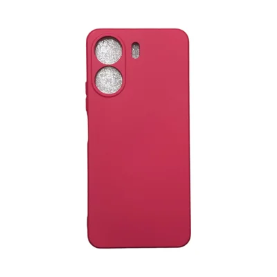 Capa Xiaomi Redmi 13c Silicone Aveludada Protege Câmera Colorida Capinha Anti Impacto Cor:vinho