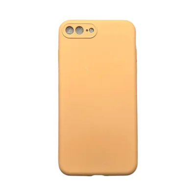 Capa Iphone 7 Plus / 8 Plus Silicone Aveludada Protege Câmera Colorida Capinha Anti Impacto Iphone 7 Plus:nude