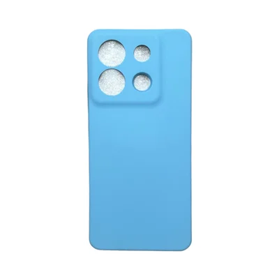 Capa Xiaomi Poco X6 Silicone Aveludada Protege Câmera Colorida Capinha Anti Impacto Poco X6:azul Bebê