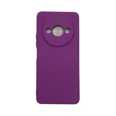 Capa Xiaomi Redmi A3 / Poco C61 Silicone Aveludada Protege Câmera Colorida Capinha Anti Impacto Redmi A3 / Poco C61:roxo