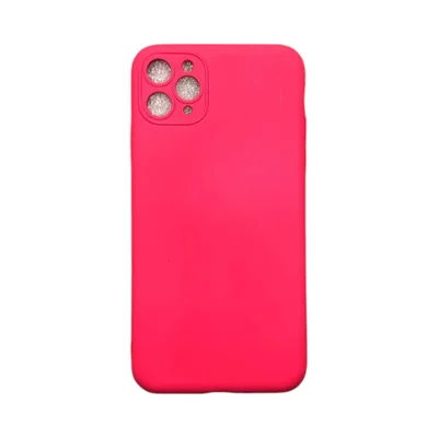 Capa Iphone 11 Pro Max Silicone Aveludada Protege Câmera Colorida Capinha Anti Impacto 11 Pro Max:pink