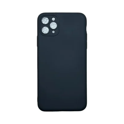 Capa Iphone 11 Pro Max Silicone Aveludada Protege Câmera Colorida Capinha Anti Impacto 11 Pro Max:preto