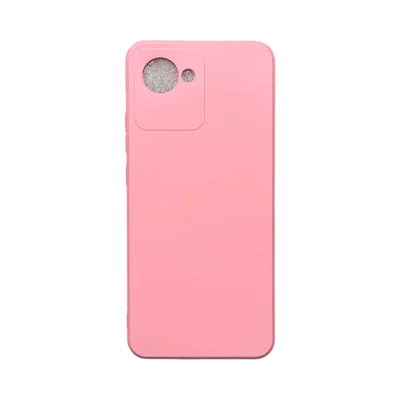 Capa Realme C30 Silicone Aveludada Protege Câmera Colorida Capinha Anti Impacto Realme C30:rosa Bebê