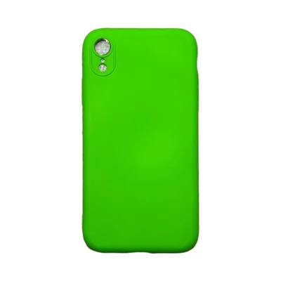 Capa Iphone Xr Silicone Aveludada Protege Câmera Colorida Capinha Anti Impacto Xr:verde