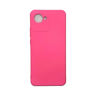 Capa Realme C30 Silicone Aveludada Protege Câmera Colorida Capinha Anti Impacto Realme C30:rosa