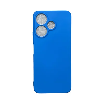 Capa Xiaomi Redmi 13 4g Silicone Aveludada Protege Câmera Colorida Capinha Anti Impacto Redmi 13 4g:azul