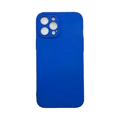 Capa Iphone 12 Pro Max Silicone Aveludada Protege Câmera Colorida Capinha Anti Impacto Iphone 12 Pro Max:azul Bic