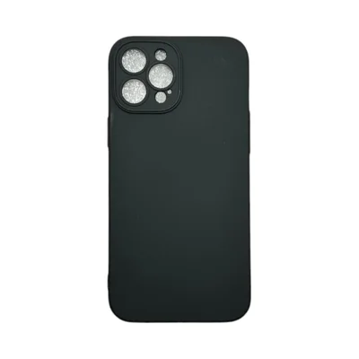Capa Iphone 12 Pro Max Silicone Aveludada Protege Câmera Colorida Capinha Anti Impacto Iphone 12 Pro Max:preto