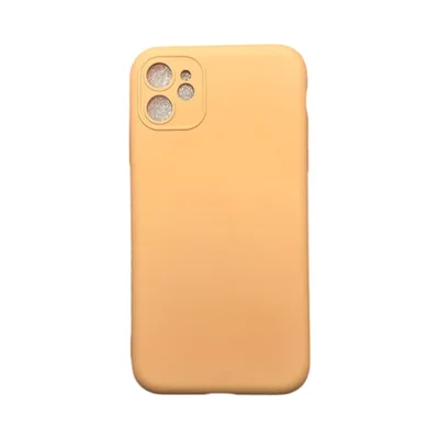 Capa Iphone 11 Silicone Aveludada Protege Câmera Colorida Capinha Anti Impacto Iphone 11:nude
