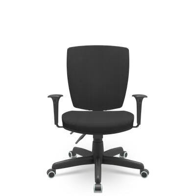 Cadeira Escritório Altrix Plaxmetal Espaldar Alto Back Preto