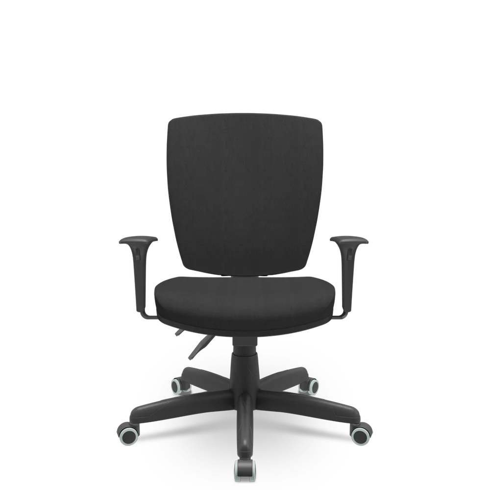 Cadeira Escritório Altrix Plaxmetal Espaldar Alto Back Preto