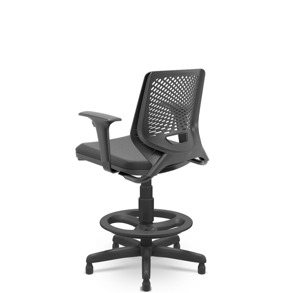 Imagem 4 de 4 do produto Cadeira Caixa Beezi Standard Plaxmetal Braços Reg Preta
