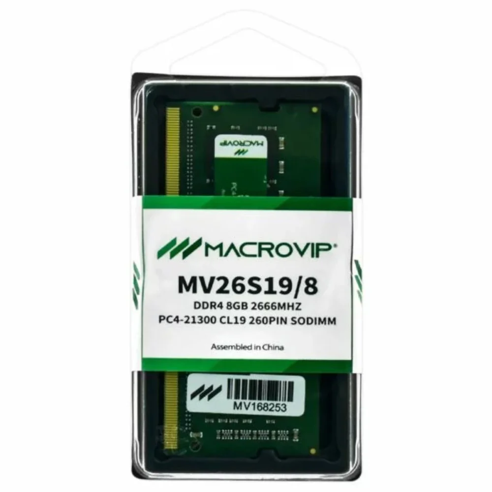 Memória Desktop Ddr4 8GB Macrovip 2666mhz PC4-21300 Cl19 Udimm