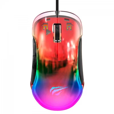 Mouse Gamer Havit Ms952 - 8000dpi - 7 Botões - Preto E Vermelho - Hvms-ms952-br