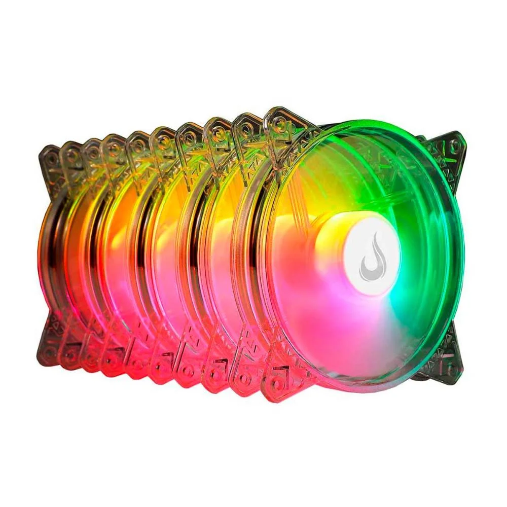 Kit 5 Coolers 120mm Rise Mode Crystal Sound - LED ARGB - Transparente - Rm-cs-02-aRGB 4