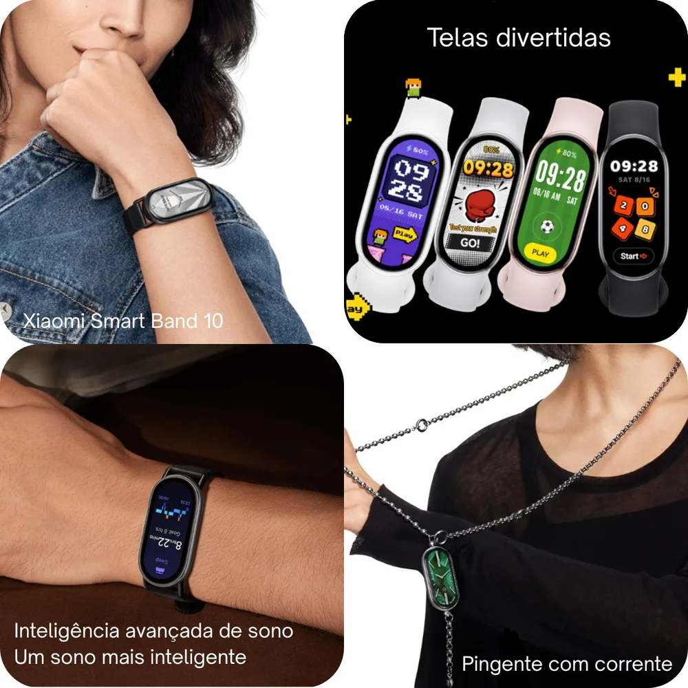 Smartwatch Xiaomi Smart Band 10 Preto M2459B1