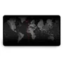 Mouse Pad Gamer Pad Profissional Premium, Com Borda Costurada 700x350x3. Mapa Mundi, Preto