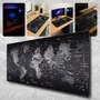 Mouse Pad Gamer Pad Profissional Premium, Com Borda Costurada 700x350x3. Mapa Mundi, Preto