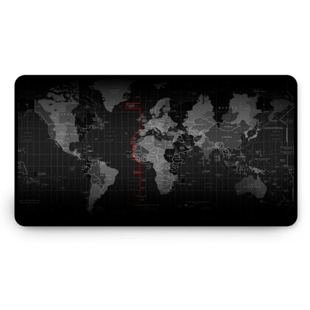 Mouse Pad Gamer Pad Profissional Premium, Com Borda Costurada 700x350x3. Mapa Mundi, Preto Mouse Pad Gamer Pad Profissional Premium, Com Borda Costurada 700x350x3. Mapa Mundi, Preto