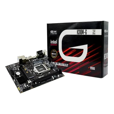 Placa-mãe Goline H310m-g Ddr4 LGA 1151 Micro Atx Com HDMI, Dvi, M.2 Nvme E Suporte Intel 8ª E 9ª Geração