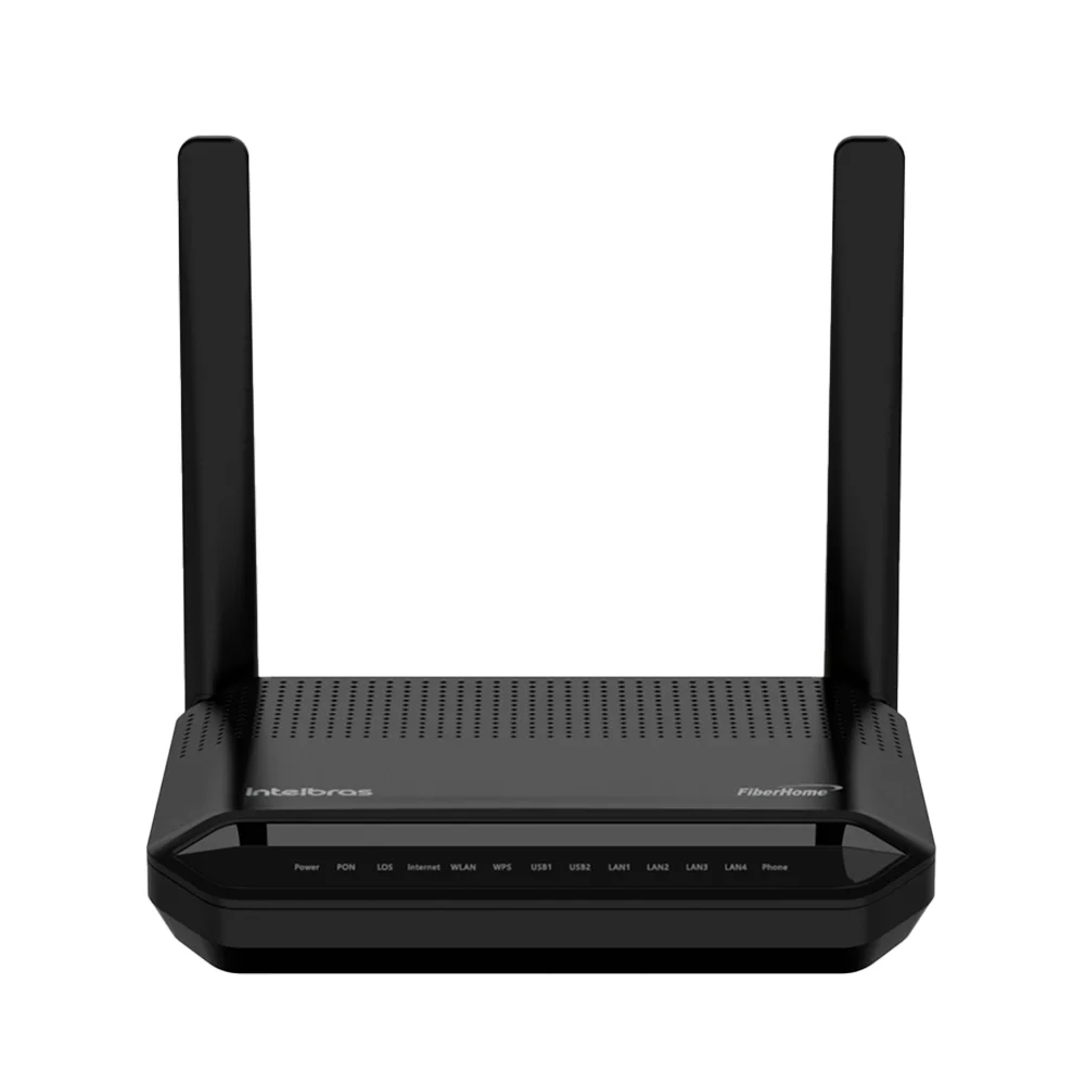 Roteador Modem Óptico Wireless Ont Hg6145f Intelbras, Fiberhome, 4 Portas Gigabit Ethernet, Ax1800 Wi-fi 6, 1200 Mbps