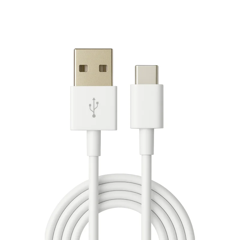 Imagem 1 de 5 do produto Cabo Usb P/ Tipo C Carga Rápida 20w 3a 1m Branco Carregador