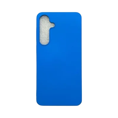 Capa Samsung S24  Silicone Aveludada Capinha Colorida Capinha Anti Impacto Cor:azul