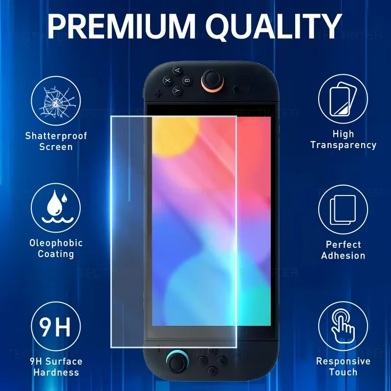 Película De Vidro Nintendo Switch 2 Ns2 Premium Anti-risco Película De Vidro Nintendo Switch 2 Ns2 Premium Anti-risco