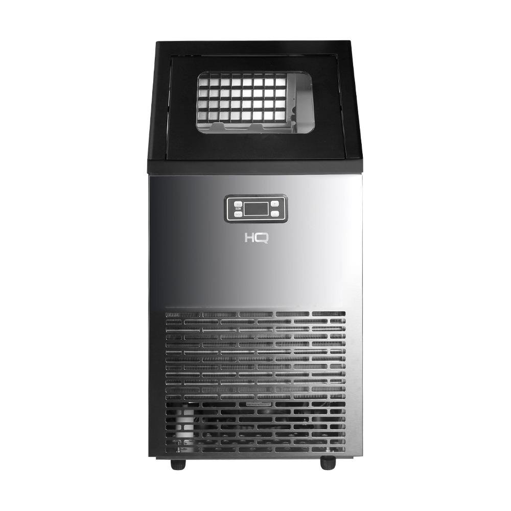 Máquina De Gelo Profissional Hq 45kg Turbo Ice Preta E Inox Hq-hqmgi45 220v