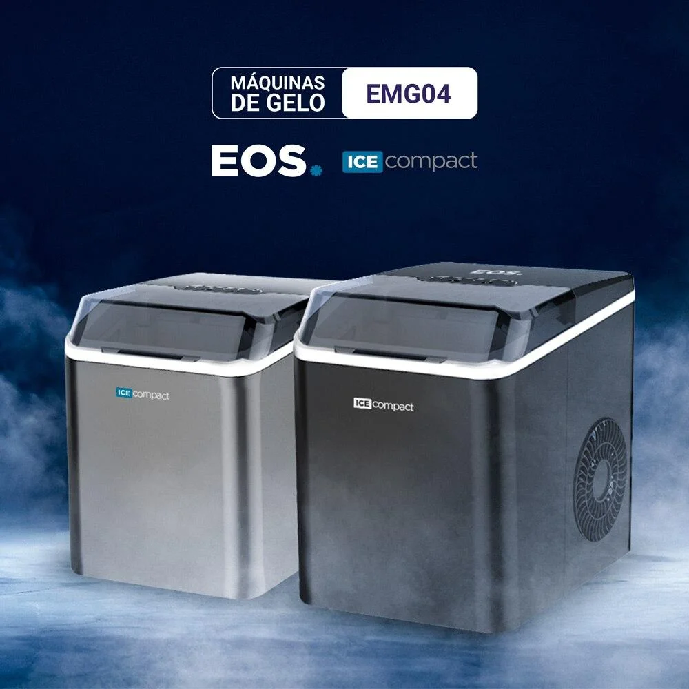 Imagem 5 de 5 do produto Máquina De Gelo 12kg Eos Ice Compact Emg04t Cinza 110v