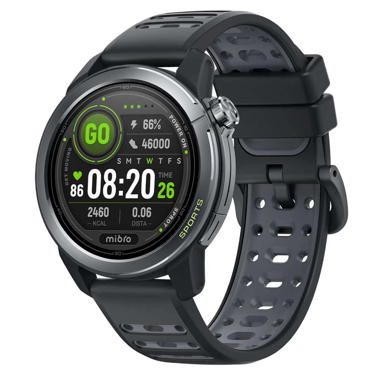 Smartwatch Mibro Gs Active 2, Gps Integrado, Conexão Strava, Natação 5atm Xpaw024 - Cinza Escuro