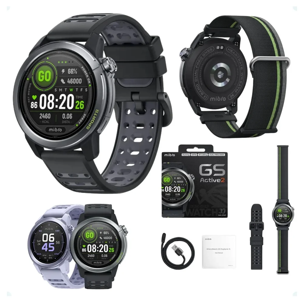 Smartwatch Mibro Gs Active 2, Gps Integrado, Conexão Strava, Natação 5atm Xpaw024 Cinza Escuro 7