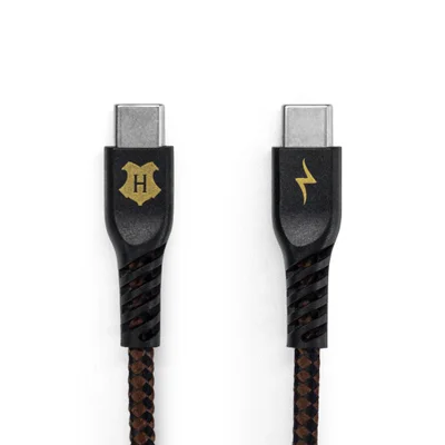 Cabo Strong Usb-c/usb-c 1.2m Hogwarts Harry Potter Preto Cor:preto