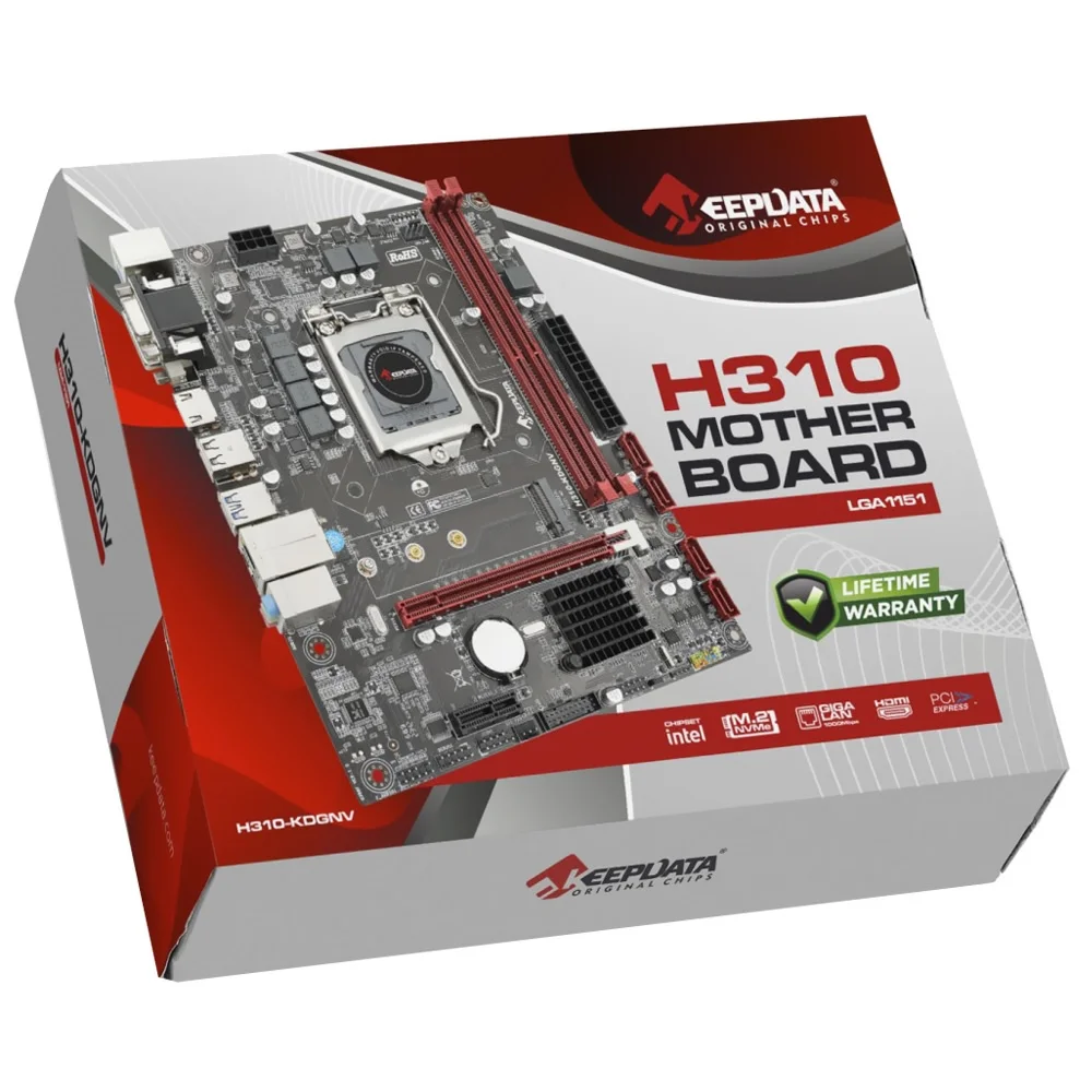 Placa Mãe 1151p Keepdata H310-kdgnv M.2 Ddr4 HDMI Vga Giga 6