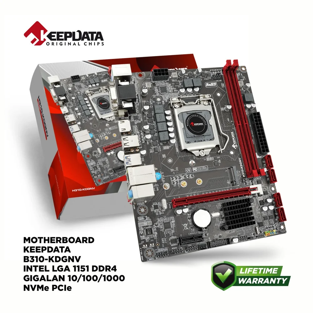 Placa Mãe 1151p Keepdata H310-kdgnv M.2 Ddr4 HDMI Vga Giga 7