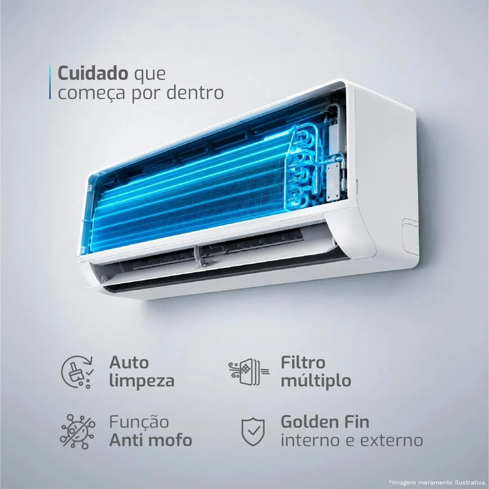 Imagem 4 de 5 do produto Ar Condicionado Split Hq Hi Wall Inverter 36.000 Btu/h Quente E Frio Monofásico Branco Viht36ch3s2s723 220v