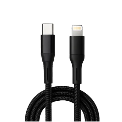 Cabo Usb-c P/ Iphone Nylon Trançado 1m 20w 3a Carga Rápida