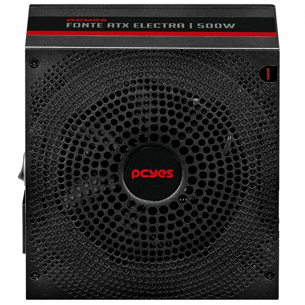 Imagem 5 de 5 do produto Fonte PCyes Electra, 500w, Pfc Ativo, Preto, Elec500w