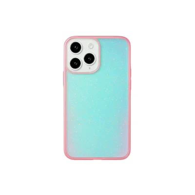 Capa Brilho Hologáfica Furta Cor Rosa - Iphone 15 Pro Max