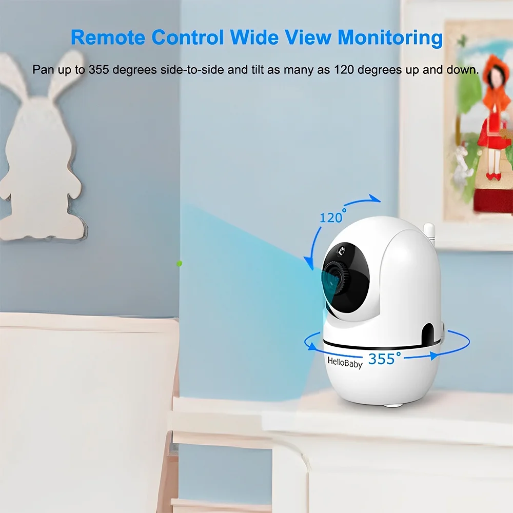 Imagem 4 de 5 do produto Babá Eletrônica Hellobaby Hb65-2 Monitor Bebê 3.2 Branco