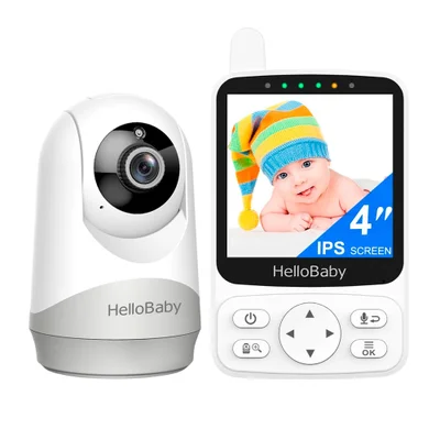 Babá Eletrônica Hellobaby Hb6240 Monitor Bebê 4" Branco