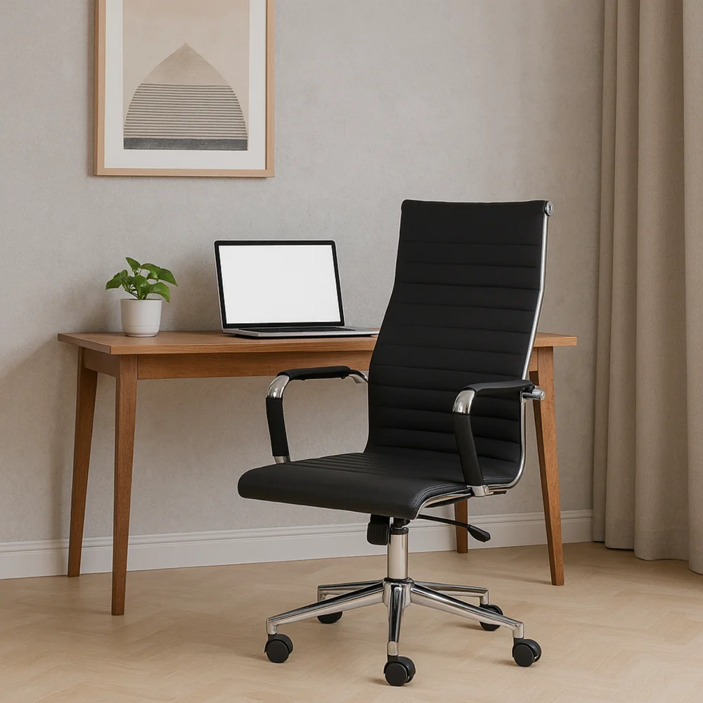Imagem 3 de 5 do produto Cadeira Esteirinha De Escritório Presidente Charles Eames P305 Preto